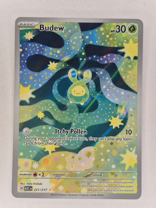 Pokemon TCG Budew 221/217Ascended Heroes Illustration Rare NM