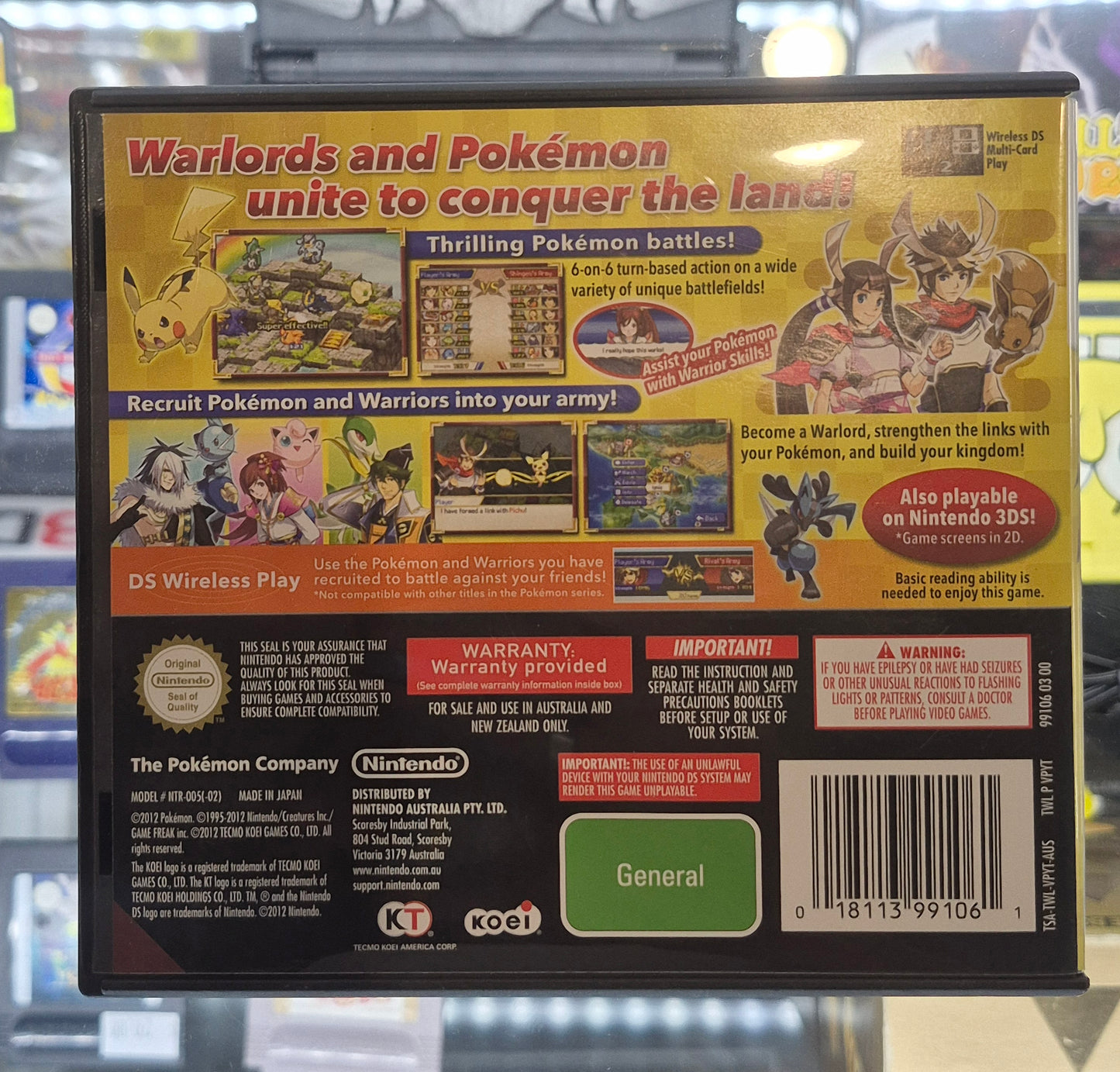 Genuine Pokemon Conquest (Nintendo DS, 2012) AUS PAL Complete Authentic Tested