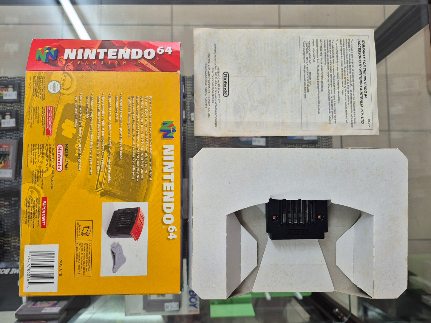 1998 Boxed(Like New)Nintendo 64 Expansion Pak in Clear Protector Case.