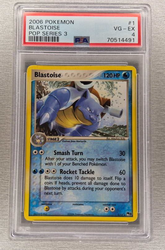 2006 Pokémon Pop Series 3  1/17 Blastoise PSA 4