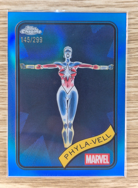 Marvel Topps Chrome 2025 Phyla-Vell  #78 Blue Refractor (145/299)