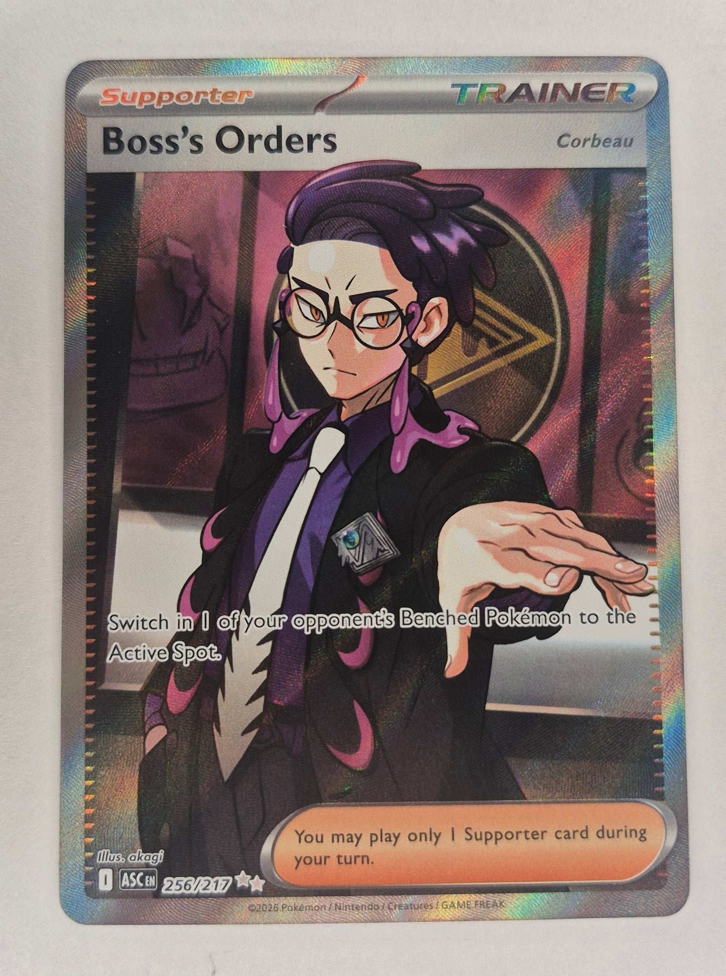 Boss’s Orders 256/217 Ultra Rare Full Art - Pokemon TCG Ascended Heroes - NM