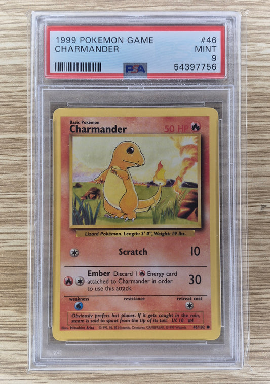 1999 Pokémon Base Set Charmander 46/102 PSA 9