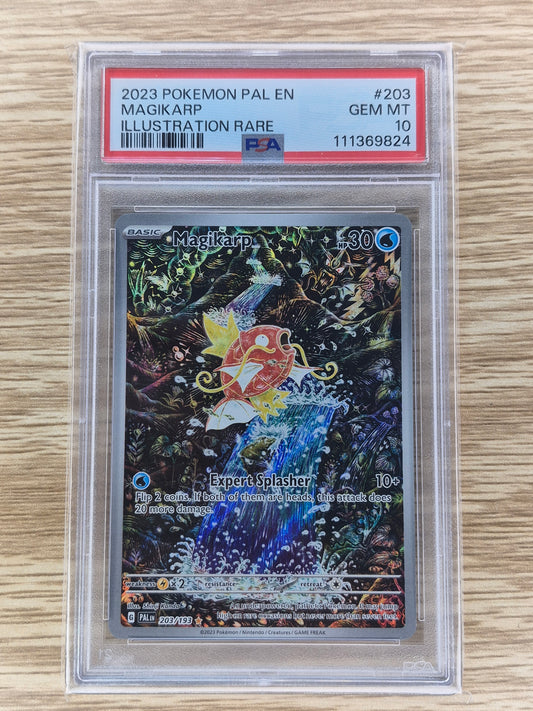 2023 Pokémon Paldea Evolved Magikarp 203/193 Special Illustration Rare Holo PSA 10