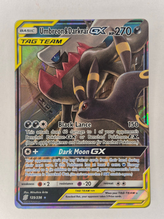 Pokemon TCG Umbreon & Darkrai GX 125/236 - Unified Minds - Tag Team NM/LP