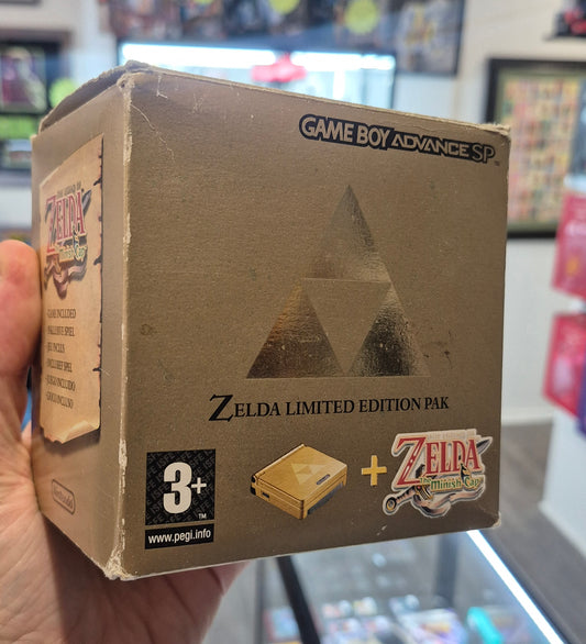 Nintendo Gameboy Advance SP Zelda Gold Limited Edition PAL Version C.I.B