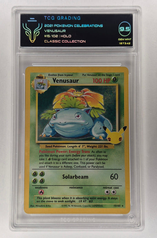 2021 Pokémon Celebrations 15/102 Venusaur Holo Classic TCG 9.5