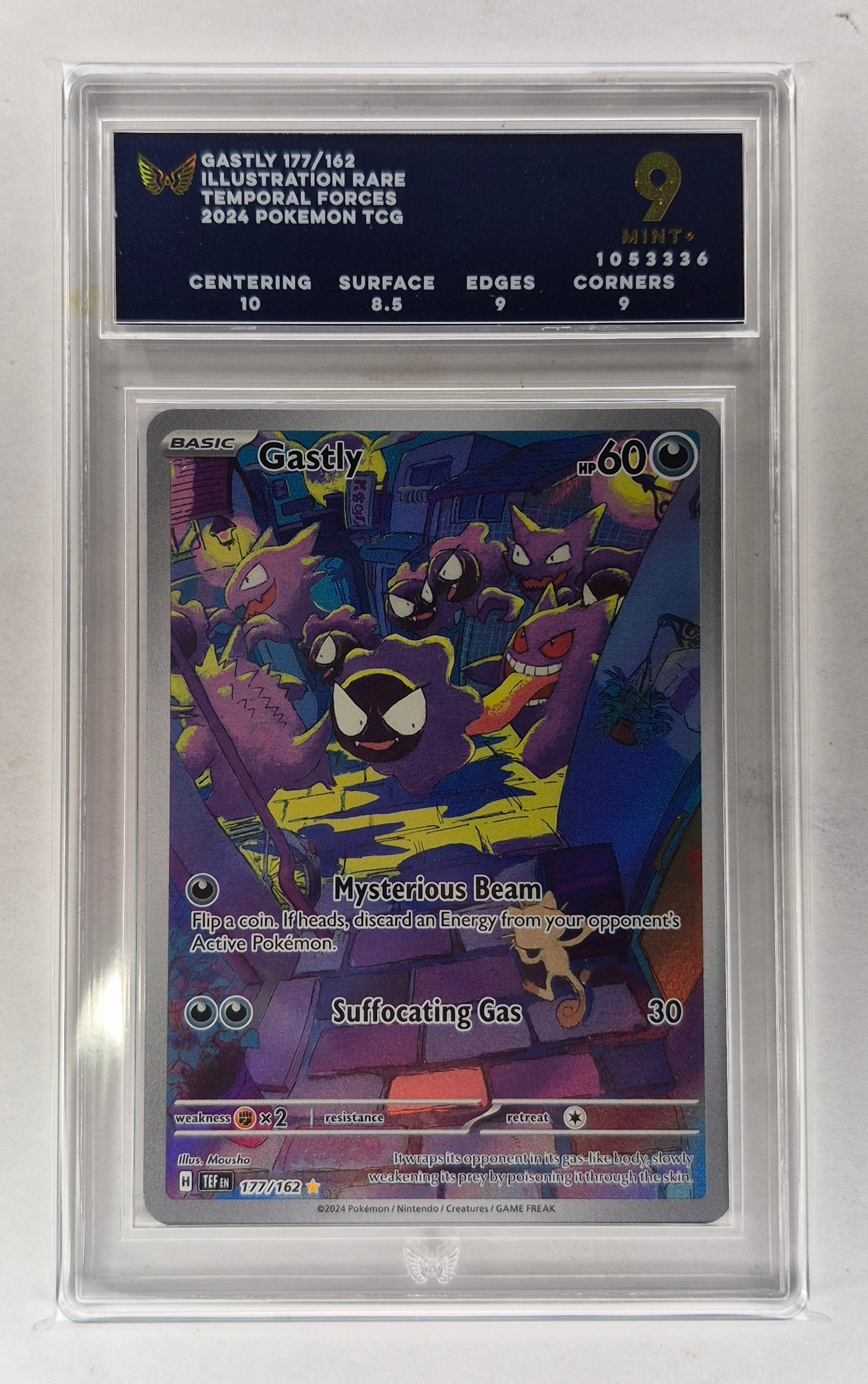 2024 Pokémon Gastly 177/162 Temporal Forces ARK 9+ Mint