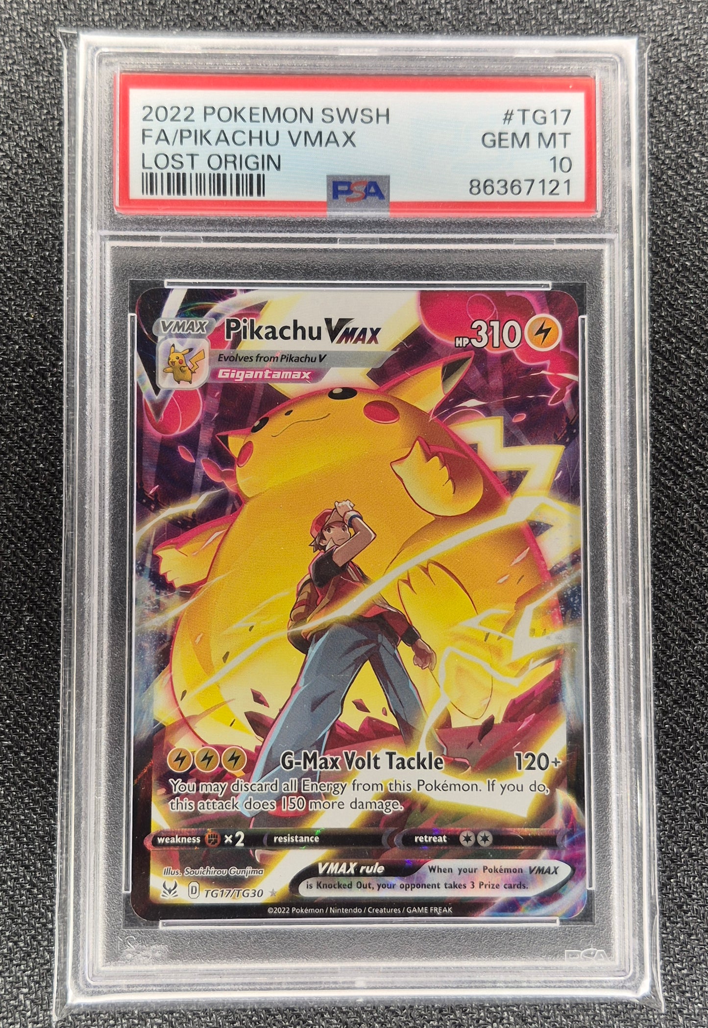 Pokemon 2022 Pikachu Vmax Lost Origin TG17/TG30 PSA 10