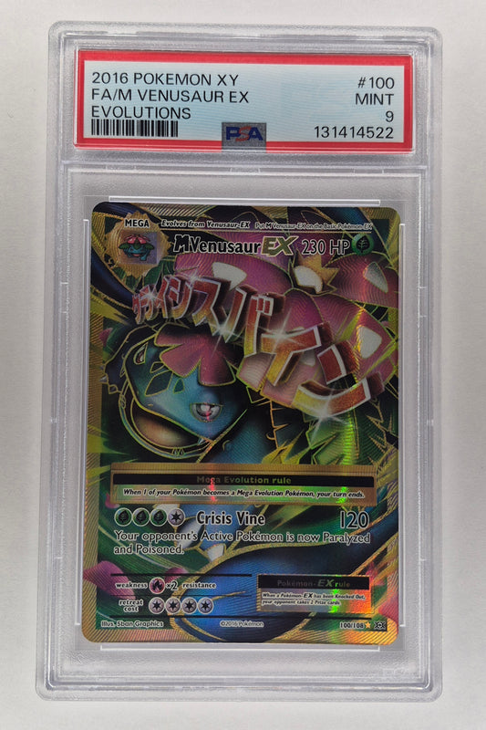 2016 Pokémon XY Evolutions 100/108 Full Art Venusaur EX PSA 9