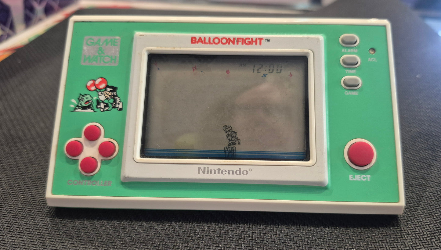 1988 Nintendo Game & Watch Ballon Fight BF-107 Good Working Condition See Pics