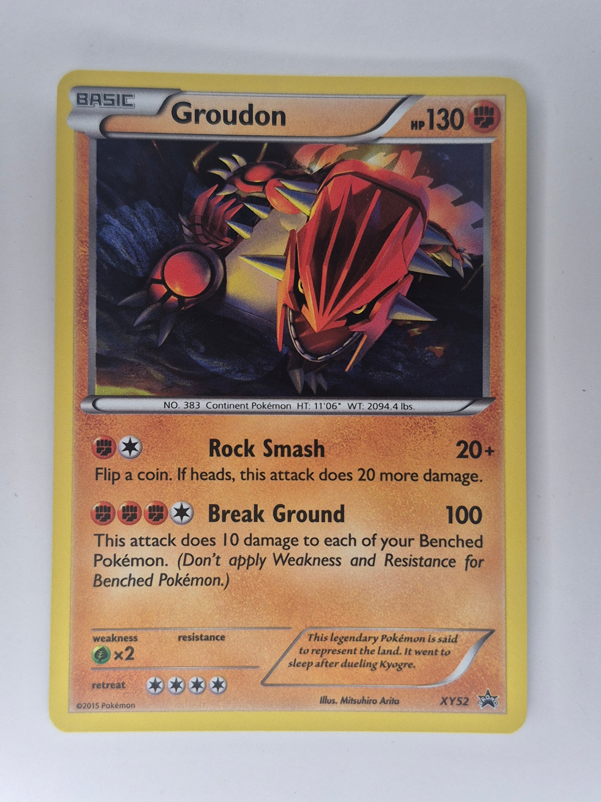 2015 Groudon (Cosmos Holo) Holo Pokémon XY Black Star Promo #XY52 LP