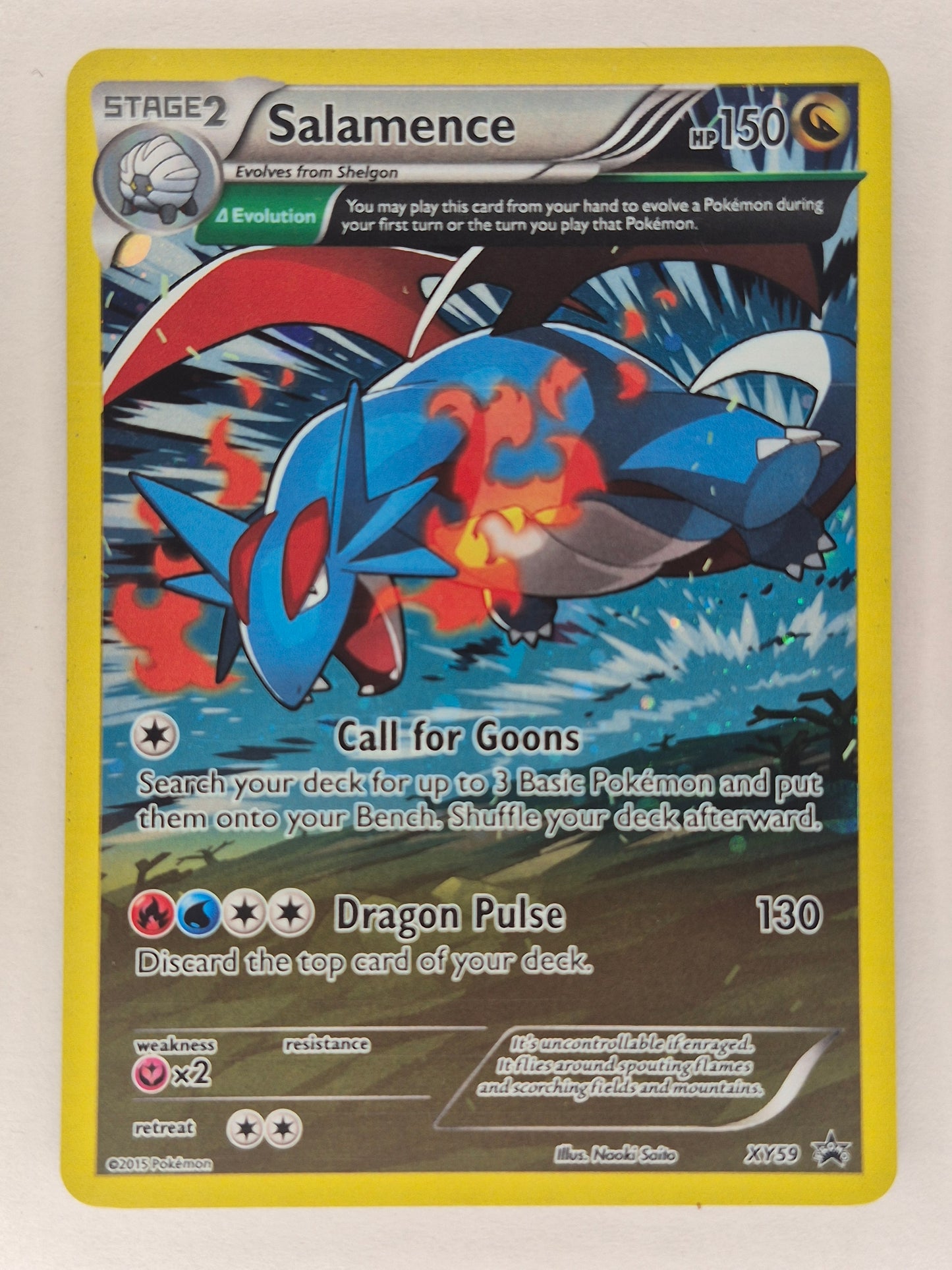 2015 Pokemon Salamance - XY59 - Holo Black Star Promo NM