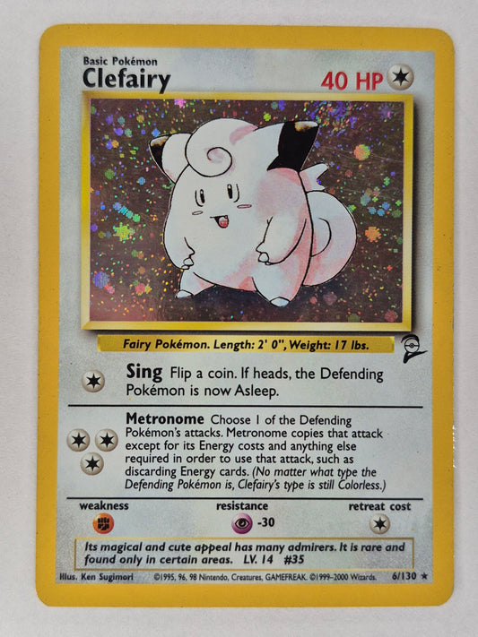 2000 WOTC Pokemon Base Set 2 Clefairy Holo 6/130 LP