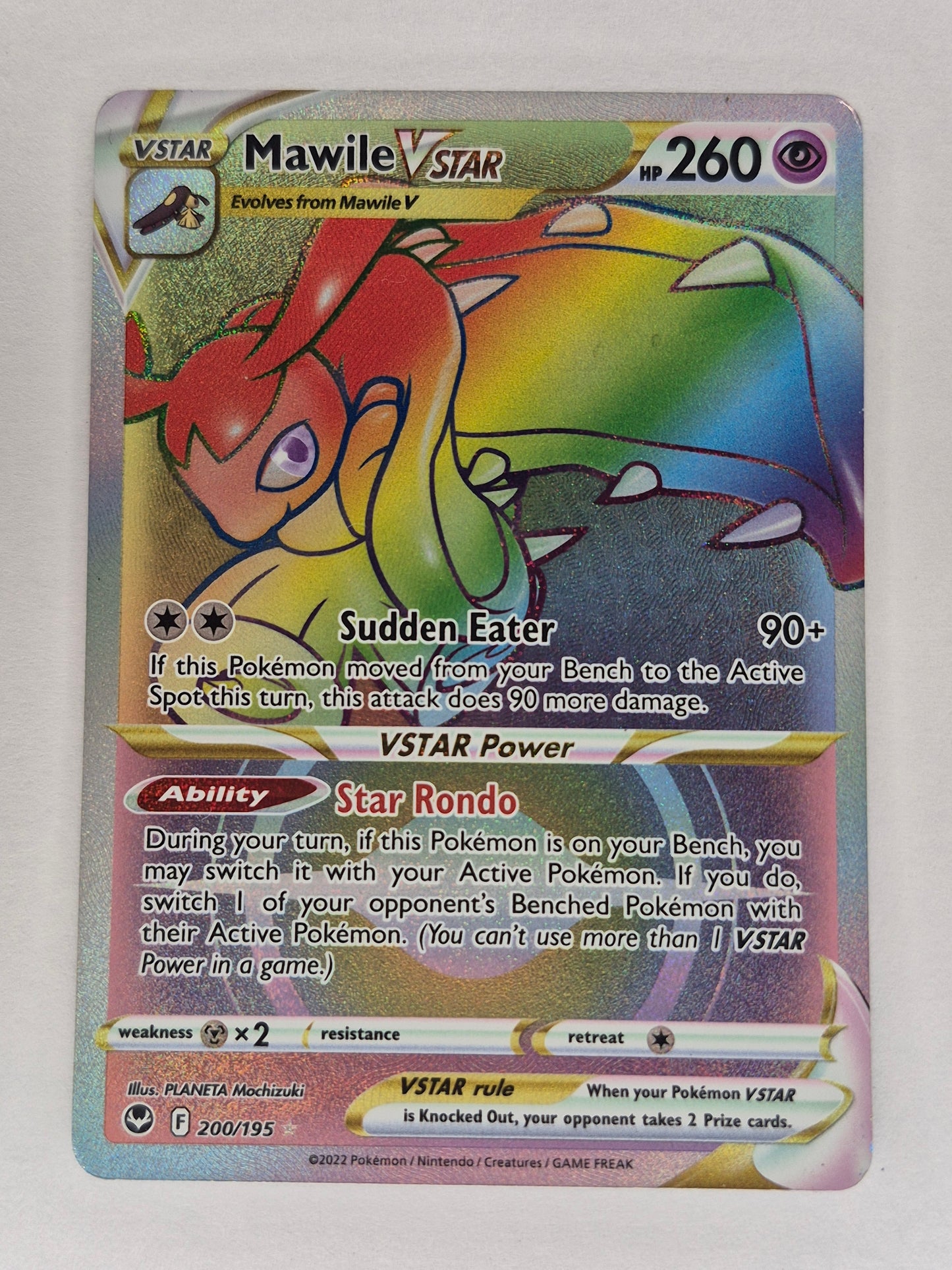 Pokemon Mawile VStar 200/195 Rainbow Secret Rare Silver Tempest NM