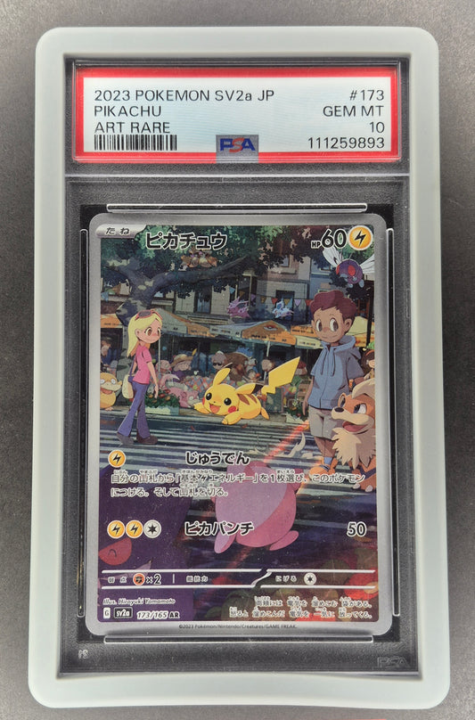 PSA 10 Pikachu Art Rare AR 173/165 Pokemon Card 151 Japanese SV2a Pokemon Card