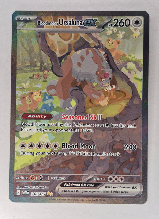Bloodmoon Ursaluna ex 216/167 Twilight Masquerade Pokemon NM
