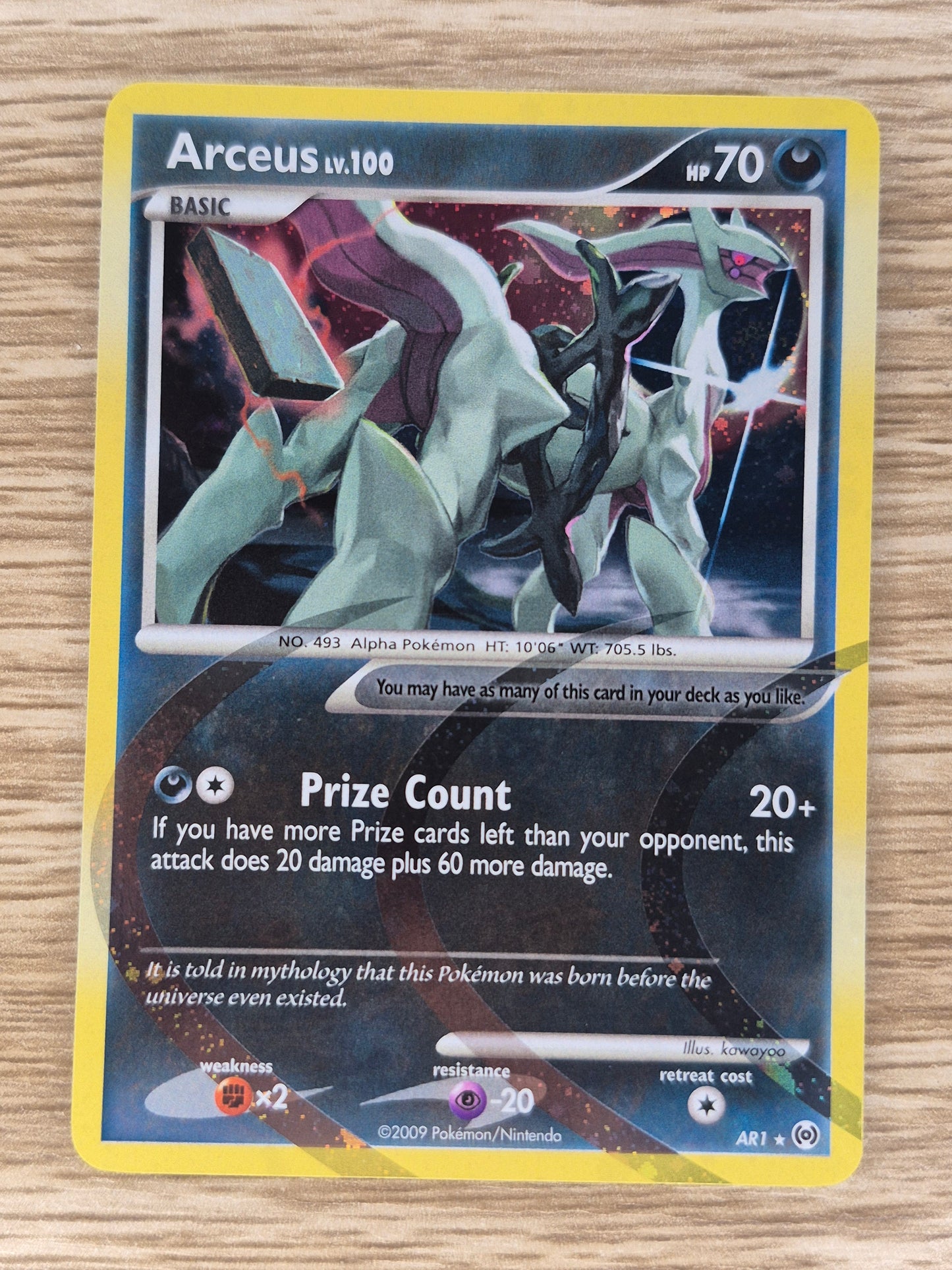 Pokemon TCG COMPLETE - LP LV100 Arceus AR Set 1-9 - Holo Ripple Foil