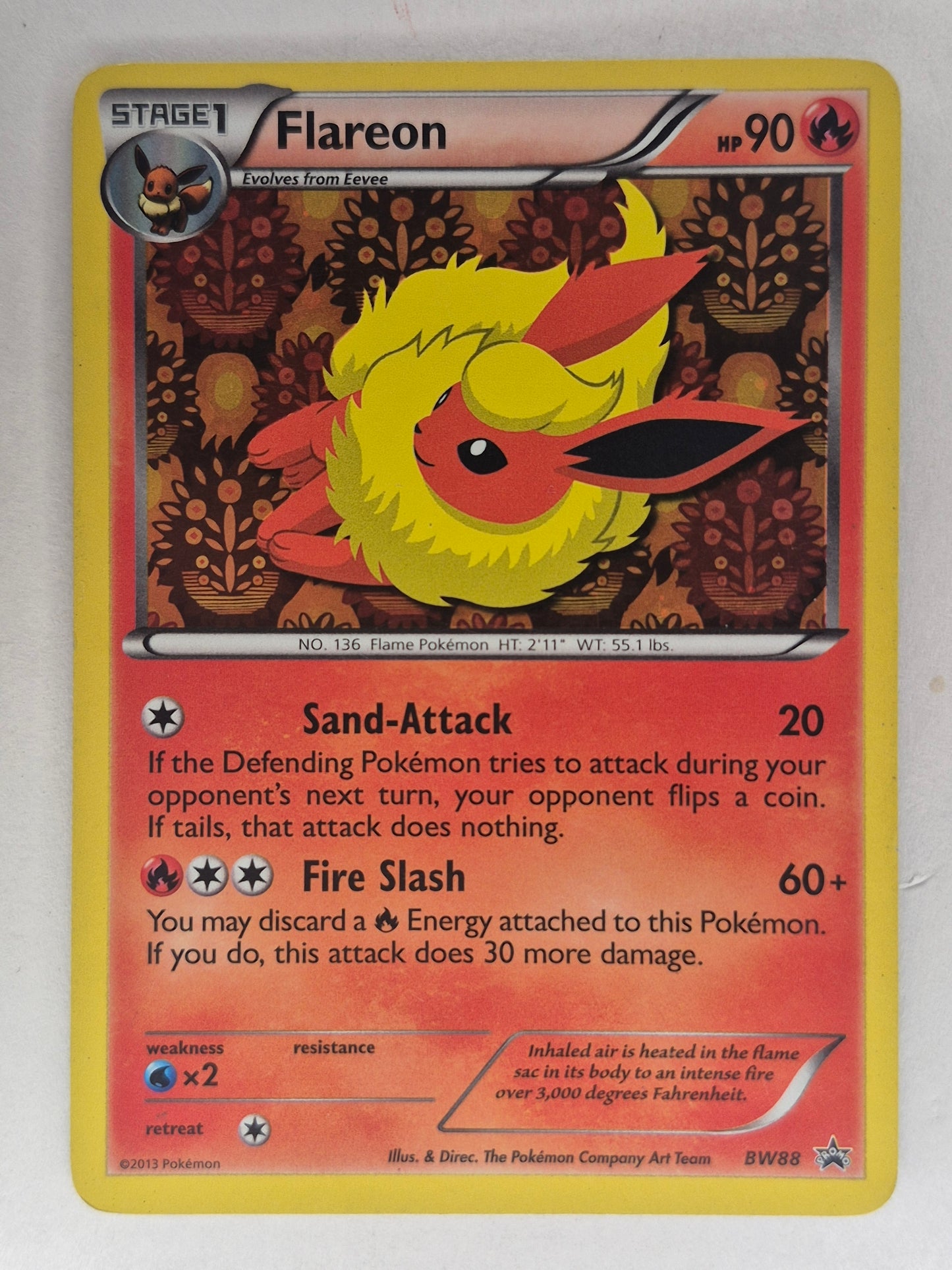 Flareon BW88 - Black & White Promo Holo Pokemon TCG MP