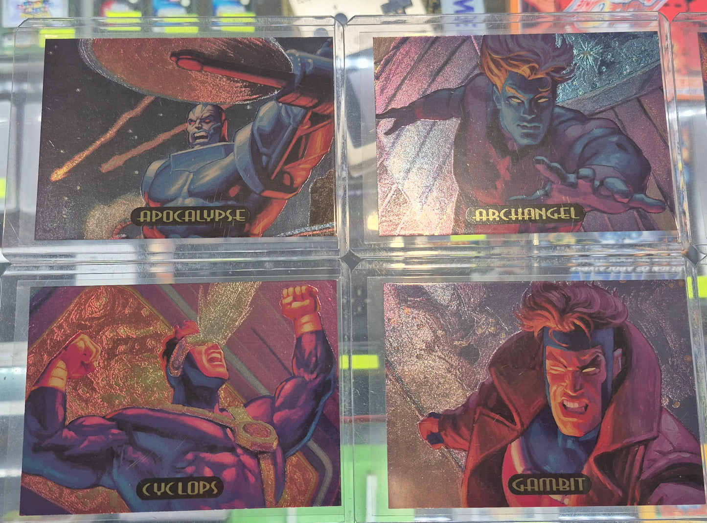 1994 Fleer Marvel Masterpieces trading card Powerblast Chase Card FULL SET (9)