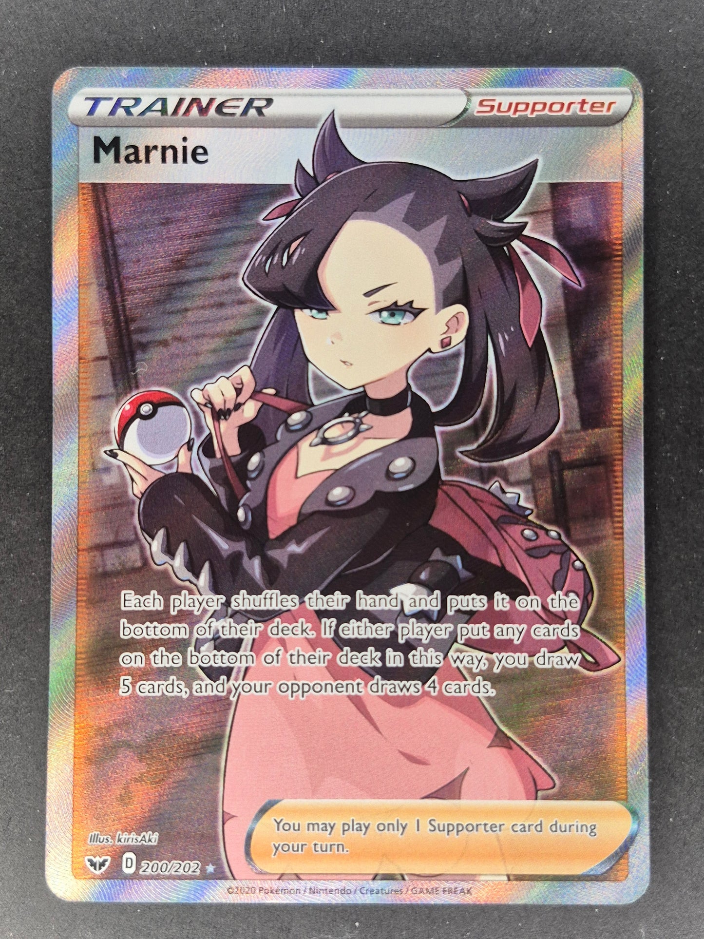 Pokemon TCG Sword Shield Base - Marnie 200/202 Full Art NM #2