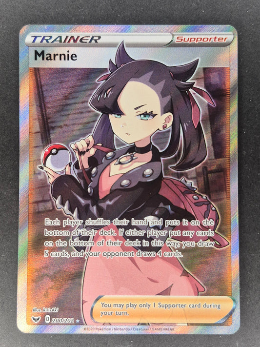 Pokemon TCG Sword Shield Base - Marnie 200/202 Full Art NM #2
