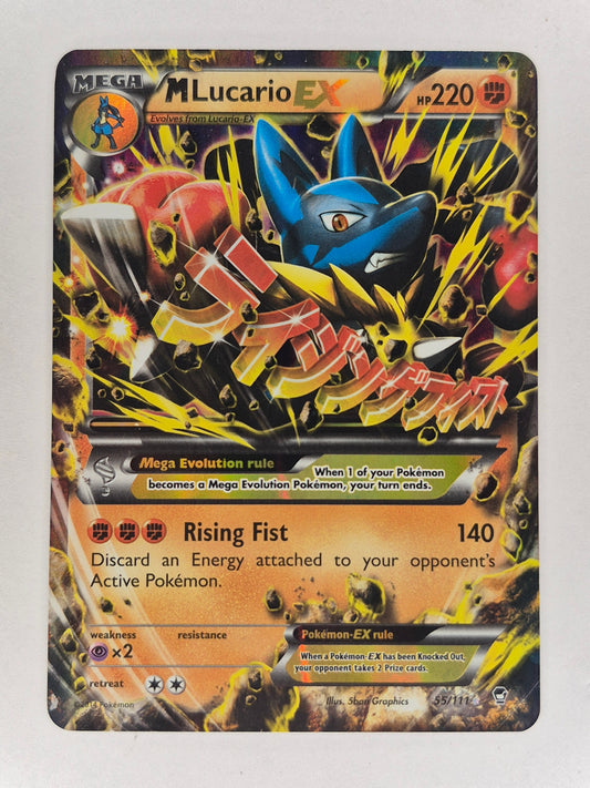 Mega Lucario EX XY Furious Fist 55/111 Ultra Rare Pokemon TCG Card LP