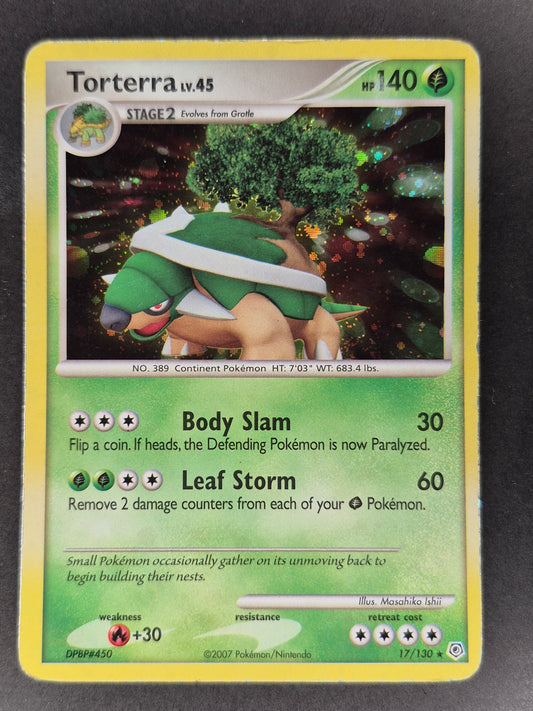 Torterra 17/130 Diamond And Pearl Holo Rare Pokemon Card Nintendo 2007 TCG MP