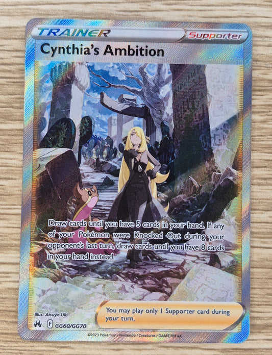 💥Cynthia's Ambition GG60/GG70 Crown Zenith: Galarian Gallery Holo Pokemon TCG