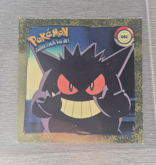 Gengar G02 - NEAR MINT POKEMON ARTBOX SERIES 1 GOLD PRISM HOLO STICKER 1999