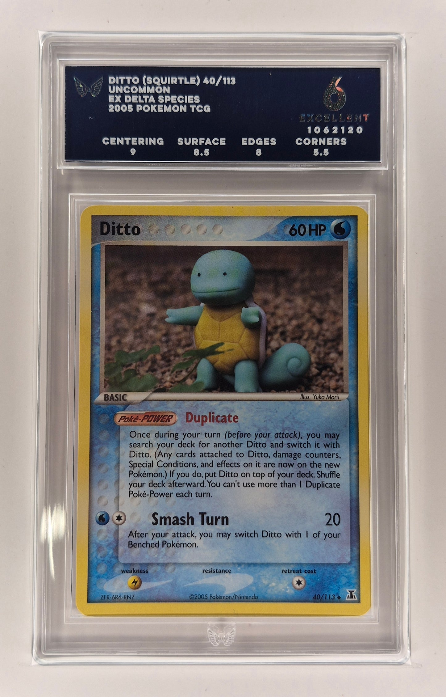 2005 Pokémon EX Delta Species 40/113 Ditto(Squirtle)Uncommon ARK 6 PSA