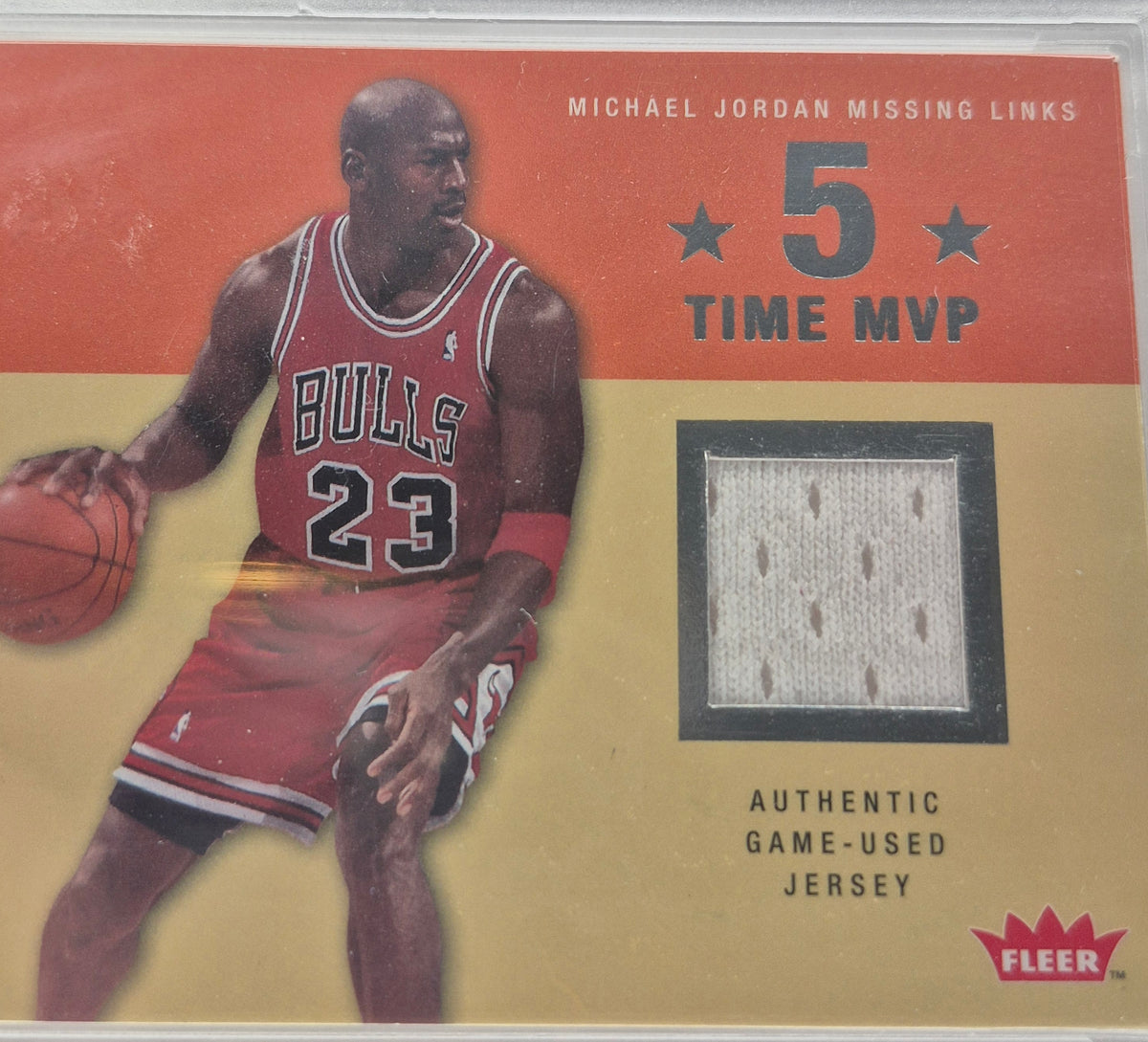 2008 Upper Deck Fleer NBA Michael Jordan Game Used Patch MJ-3  CGA 7.5 NM+