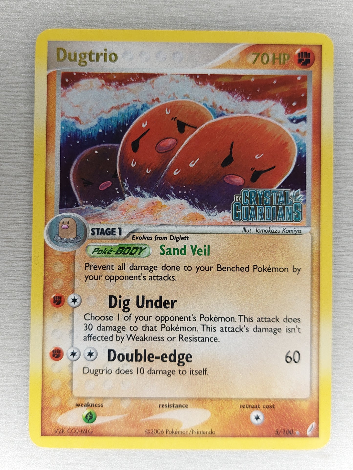 Pokemon 2006 Dugtrio Reverse Holo Crystal Guardians 5/100