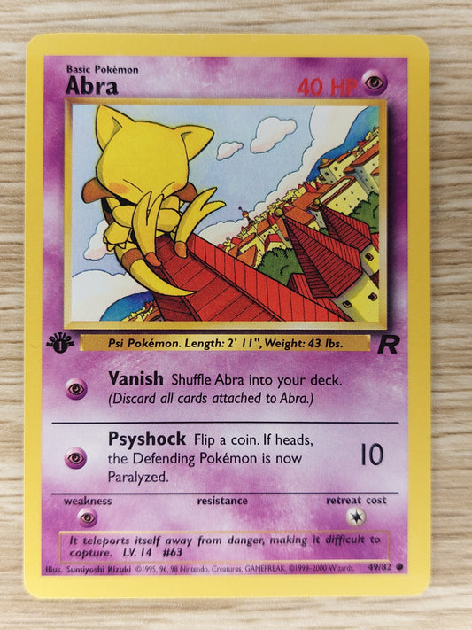 Pokemon 2000 Abra Team Rocket 1st Edition Common 49/82