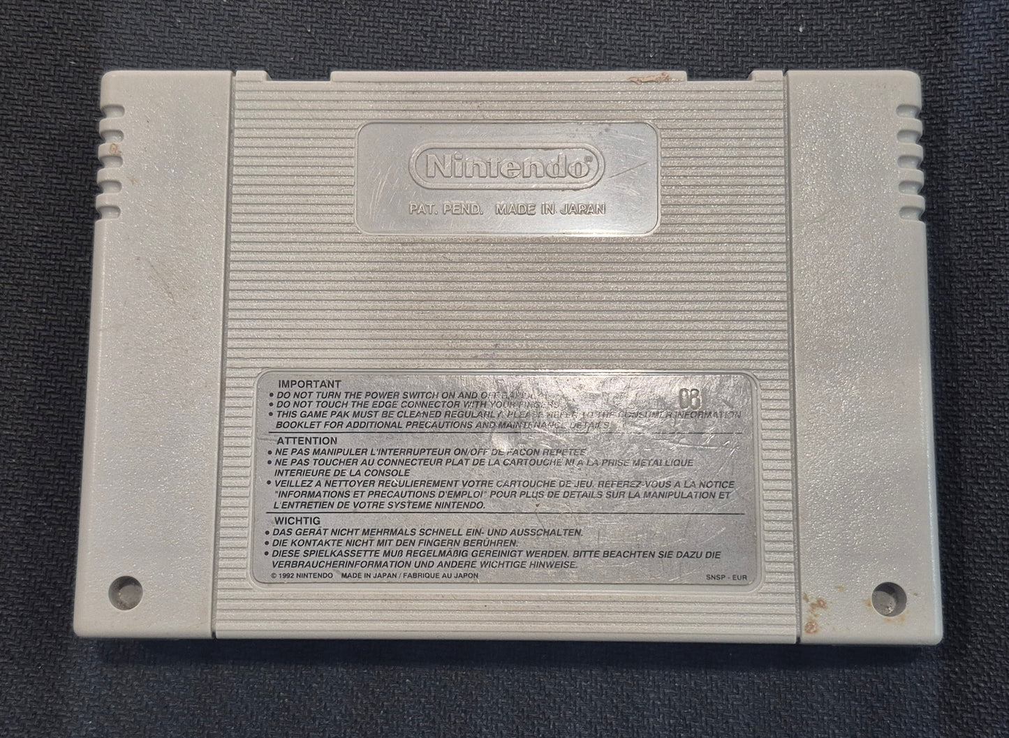 Nintendo SNES BLACKHAWK BY Interplay Cart Tested & Cleaned