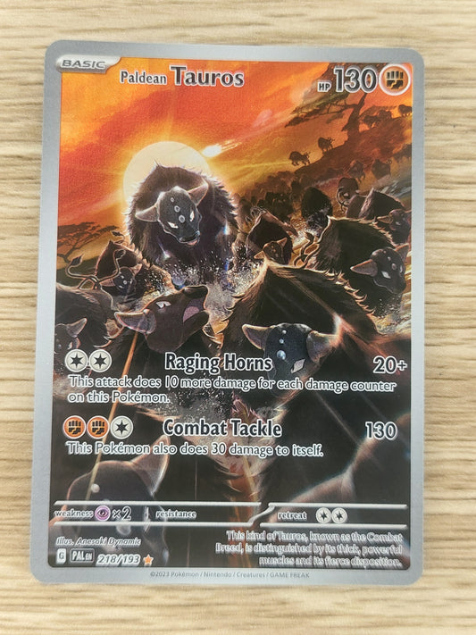 Paldean Tauros 218/193 - Pokemon TCG Paldea Evolved Illustration Rare