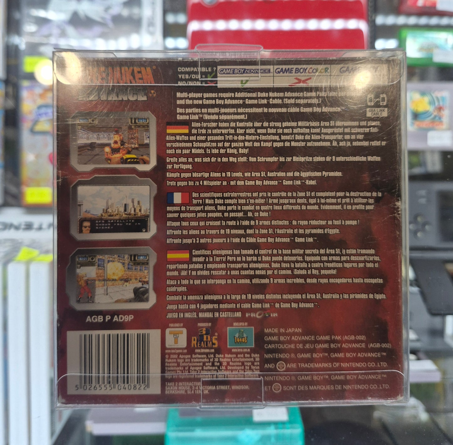 Duke Nukem Advance (Nintendo Game Boy Advance, 2002) - boxed w/ Manual # Tested EUR