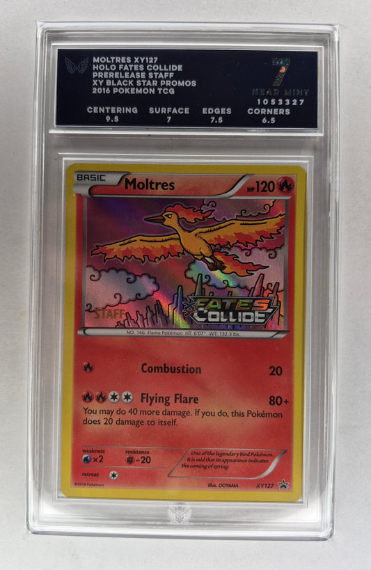 2016 POKEMON XY BLACK STAR PROMO FATES COLLIDE-STAFF #XY127 MOLTRES-HOLO ARK 7