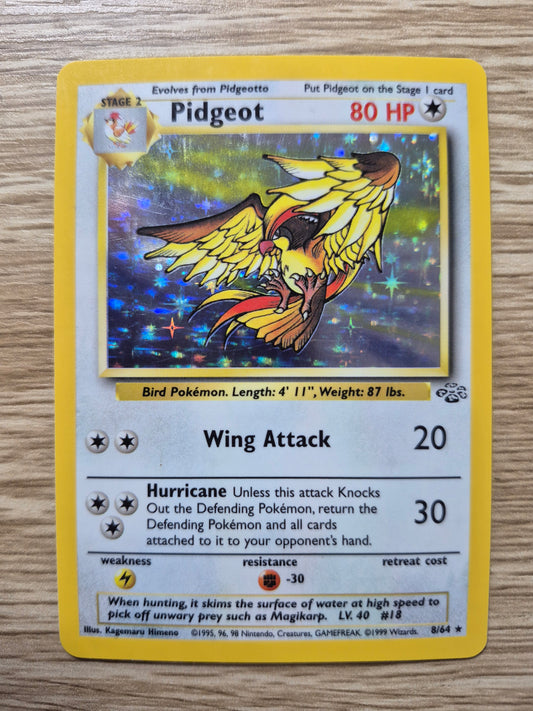 Pokemon 1999 Pidgeot Jungle  Holo Rare 8/64 LP