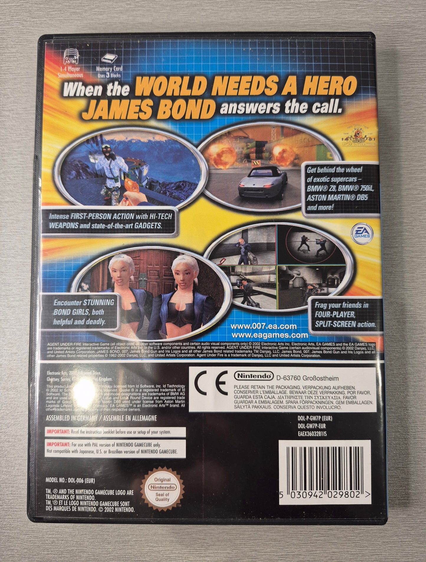 Nintendo Gamecube 007 Agent Under Fire Tested in Box