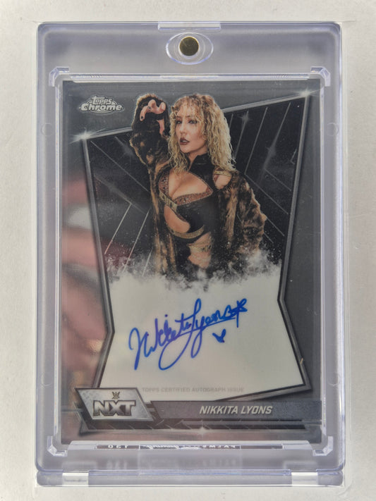 2026 WWE Topps Chrome Nikita Lyons On Card Auto NXT-NIK
