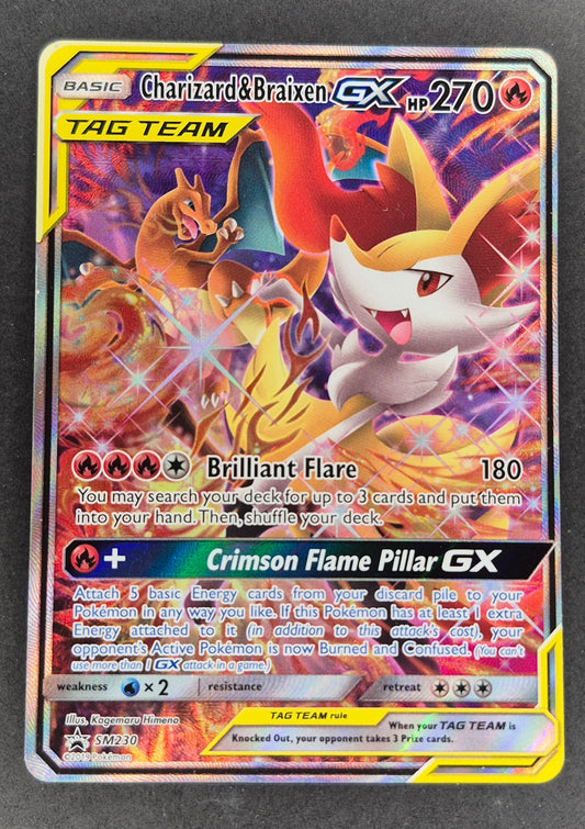 Charizard & Braixen GX SM230 Team Up Gen Promo Collection Alternate Art NM