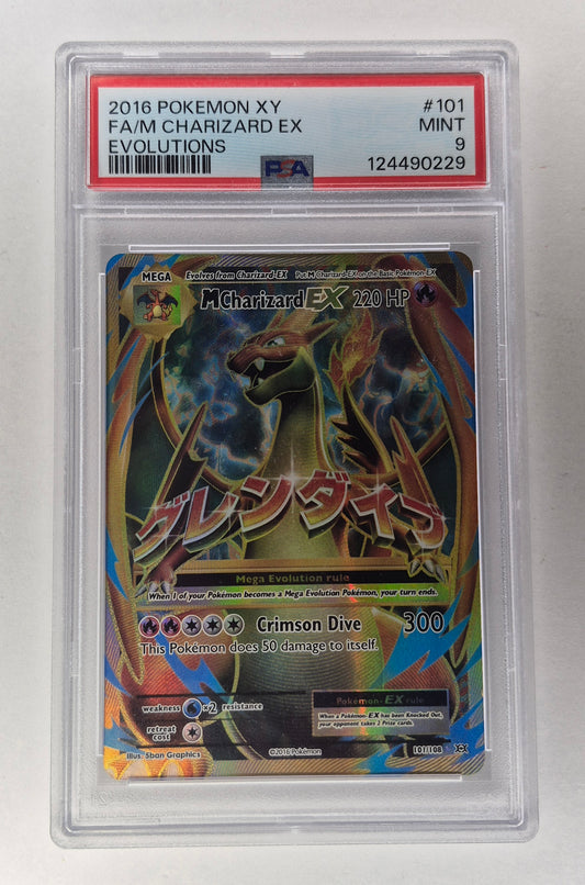 Pokémon TCG - Mega M Charizard EX 101/108 XY Evolutions Full Art - PSA 9 (2)