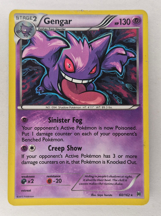 2015 Gengar 60/162 Holo Rare BREAKthrough Pokemon MP