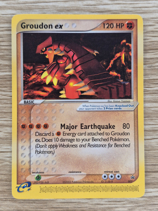 2003 Pokémon TCG Groudon-EX Nintendo Black Star Promo #002 LP