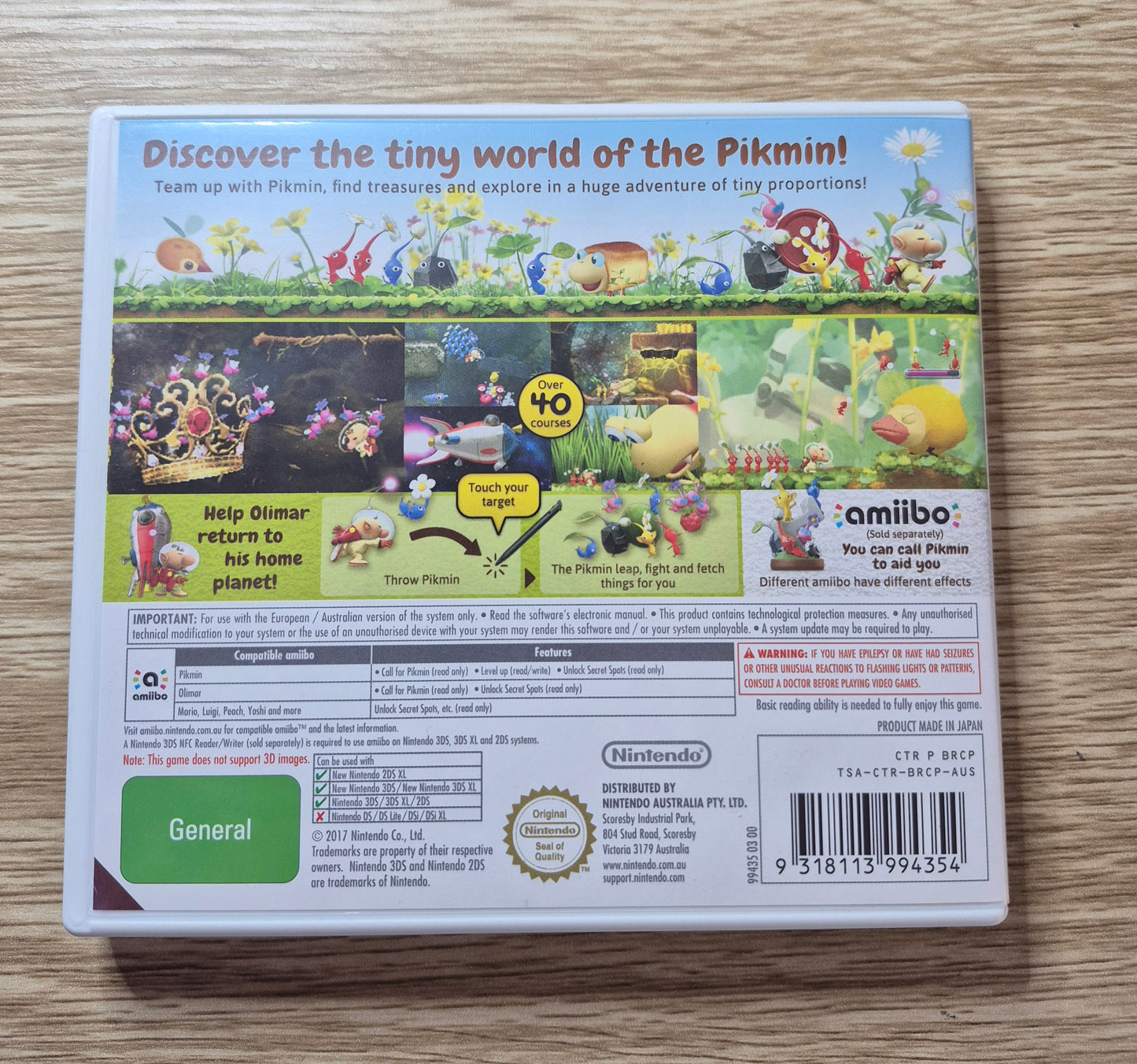 2017 Nintendo 3DS AUS PAL Hey PIKMIN Tested in case