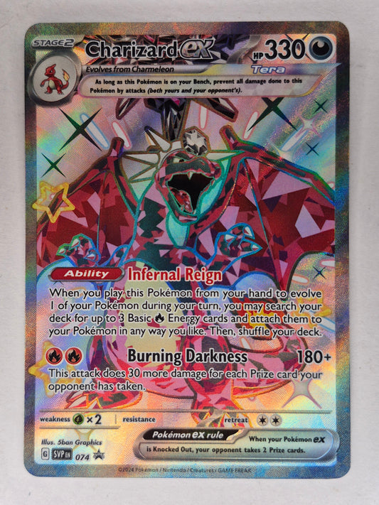 Shiny Charizard EX Promo SVP 074 Pokemon SV Paldean Fates Near Mint