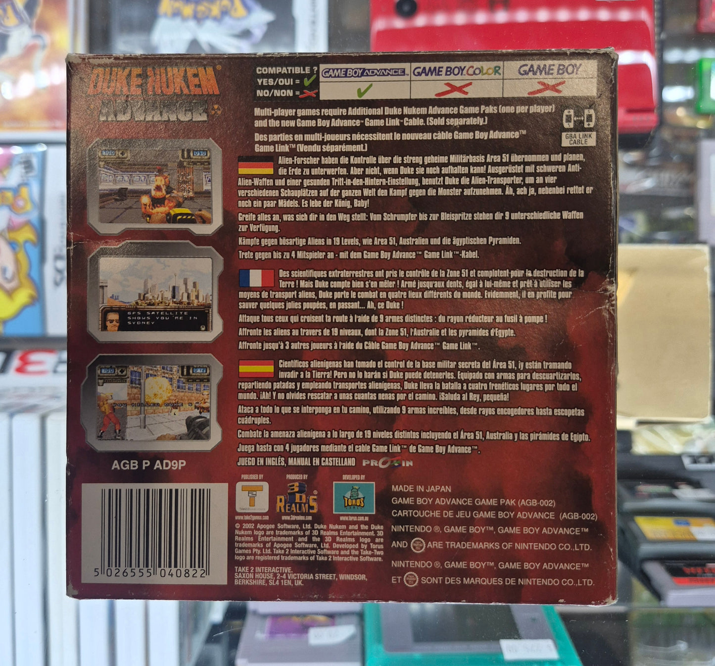 Duke Nukem Advance (Nintendo Game Boy Advance, 2002) - boxed w/ Manual # Tested EUR