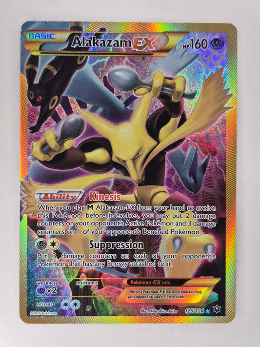 2016 Pokemon XY FATES Collide 125/124 Alakazam EX Full Art Secret LP