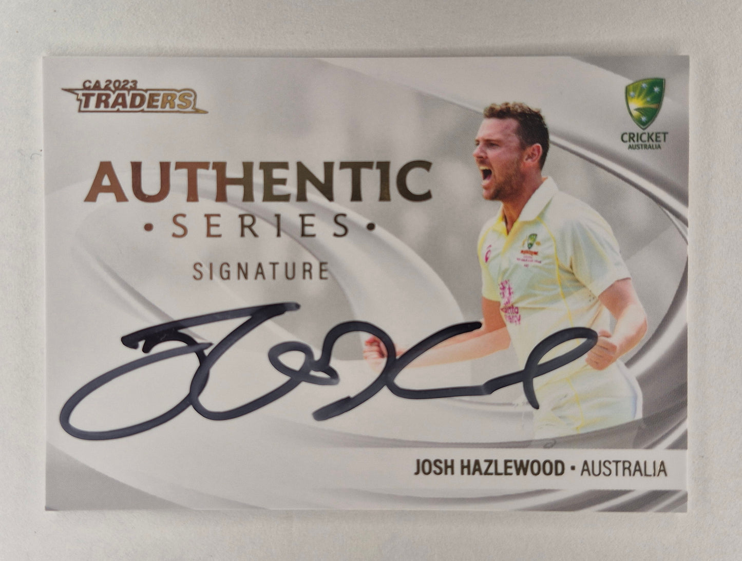 JOSH HAZLEWOOD Cricket CA Traders Authentic Series Signature Card 12/83 ASW01/10